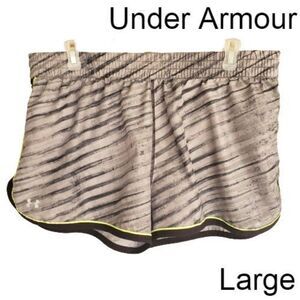 Under Armour Women's UA Shorts L HeatGear Midnight Dash Running Shorts Large